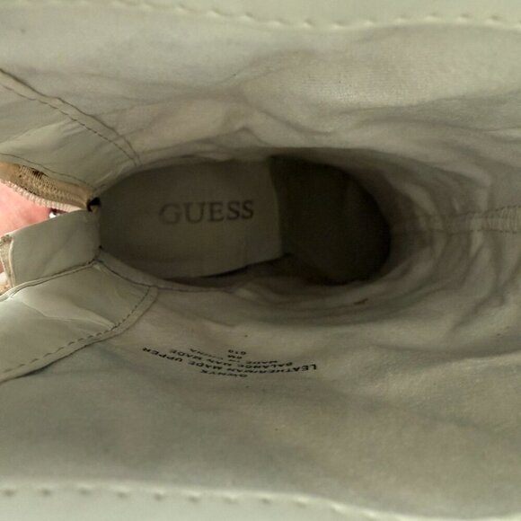 Guess GW Nyx White Multi Leather Studded Boots - Size 6M - Picture 6 of 11